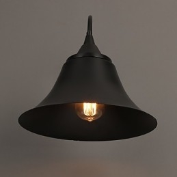 Designer Duds Loft Style Ancient Black Iron Cap Væglampe Light
