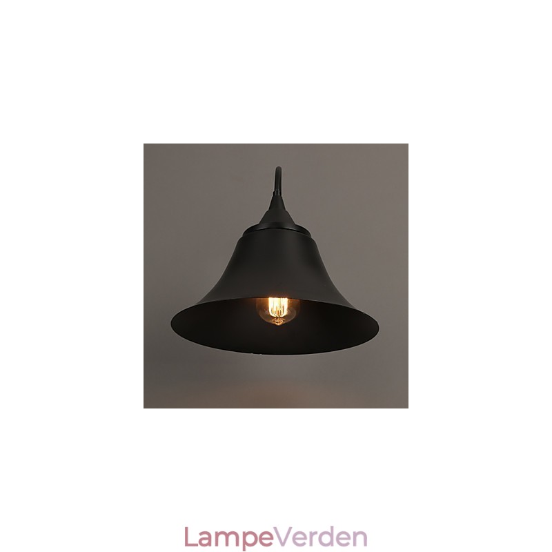 Designer Duds Loft Style Ancient Black Iron Cap Væglampe Light