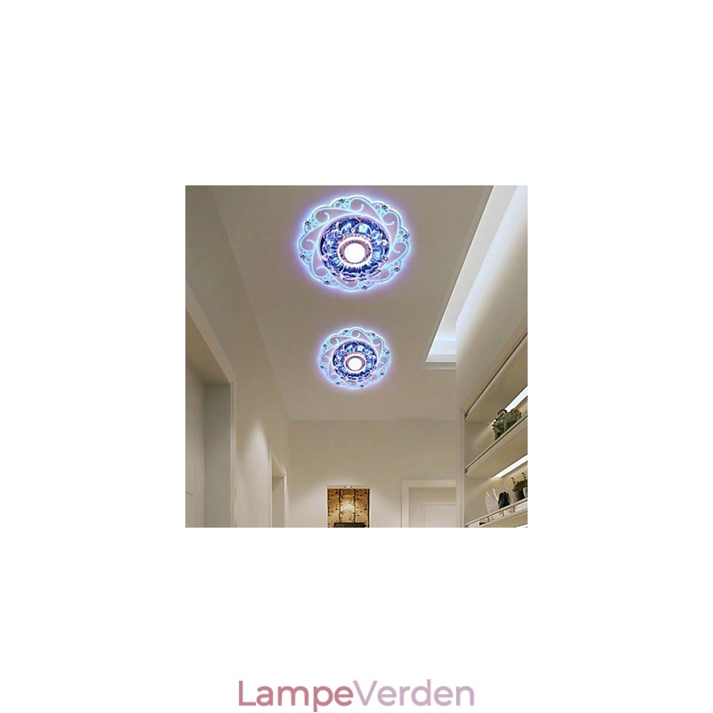 Krystal Loftslampe Spotlight SMD 3W Creative Lampe Rør Lys Farverig Farve Kuppel Lys