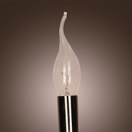 Sort krystal væglampe med stearinlys