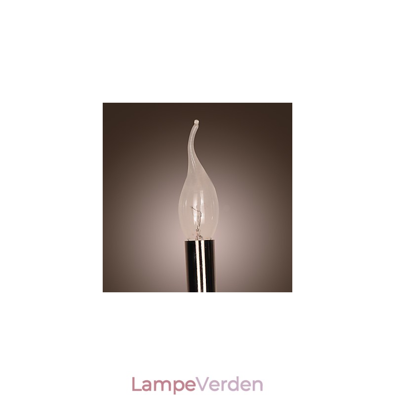 Sort krystal væglampe med stearinlys