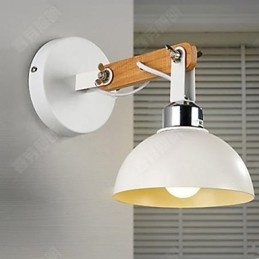 American Creative Massivt Træ Soveværelse Gang Trapper Lampe Lampe Væglampe af hovedet på en seng