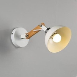 American Creative Massivt Træ Soveværelse Gang Trapper Lampe Lampe Væglampe af hovedet på en seng