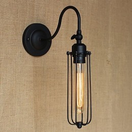 Kunst Minimalistisk Mat Sort Amerikansk Country Stue Lampe Soveværelse Balkon Væglampe Sengelampe