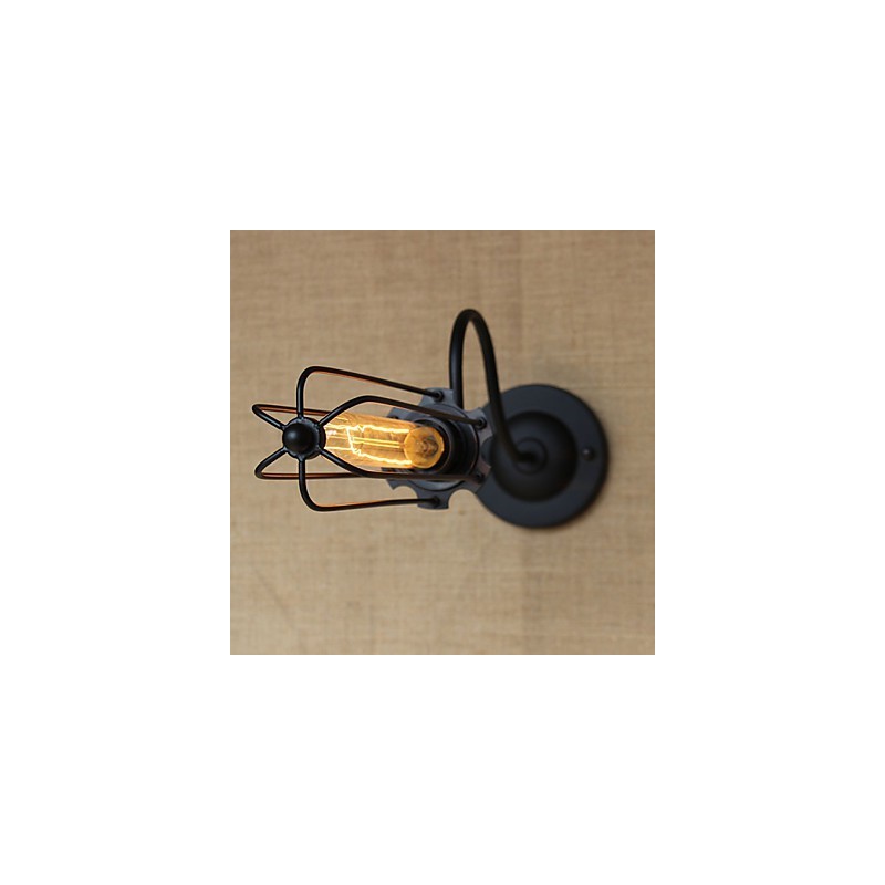 Kunst Minimalistisk Mat Sort Amerikansk Country Stue Lampe Soveværelse Balkon Væglampe Sengelampe