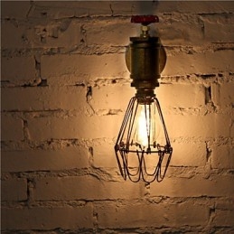Vintage Industrielle Vandrør Væglamper Loft Edison Light til Bar Restaurant Vægarmaturer Belysning