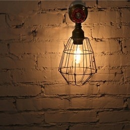 Vintage Industrielle Vandrør Væglamper Loft Edison Light til Bar Restaurant Vægarmaturer Belysning
