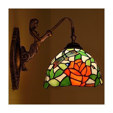 Europæisk kontrakteret landdistrikterne kreative smedejerns væglampe glas lys Europæisk kontrakteret landdistrikterne kreative smedejerns væglampe glas lys