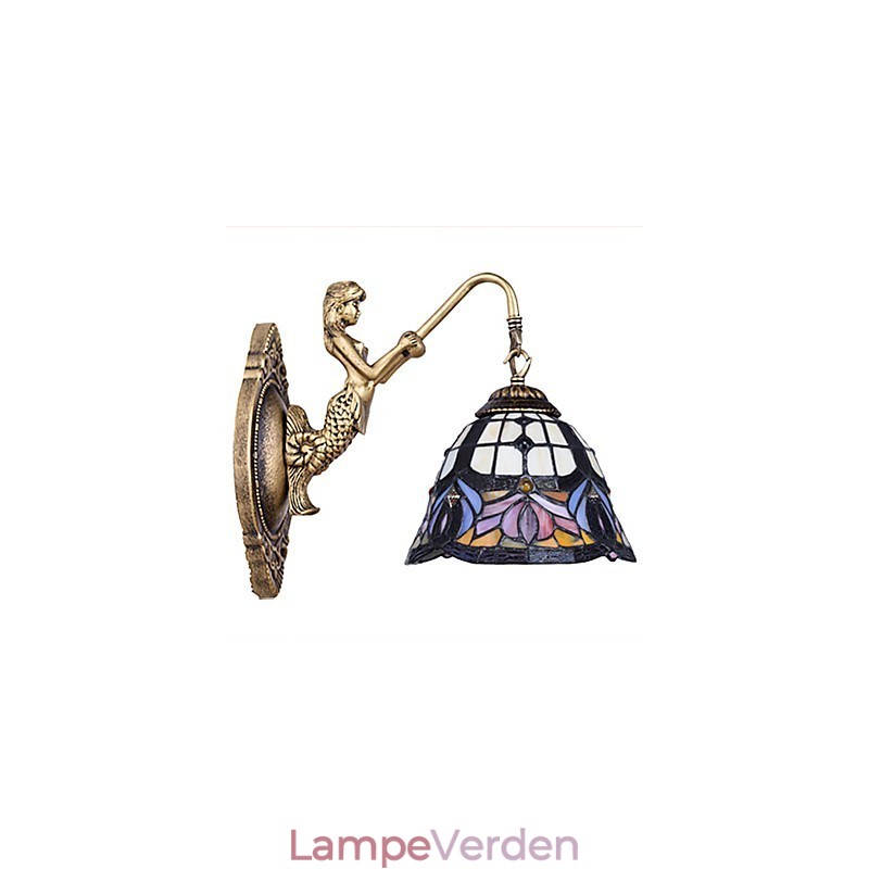 Europæisk kontrakteret landdistrikterne kreative smedejerns væglampe glas lys