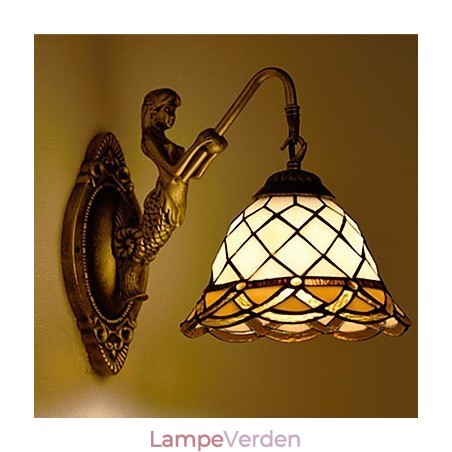 Europæisk kontrakteret landdistrikterne kreative smedejerns væglampe glas lys