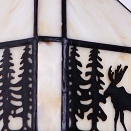 Christmas Deer Europæisk aftalt landdistrikterne kreative smedejern væglampe glas lys