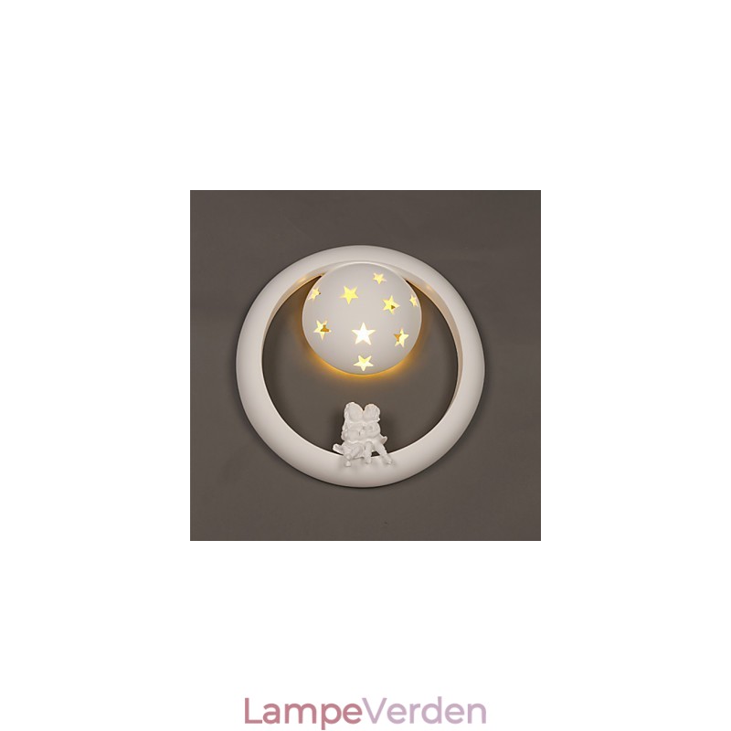 Sød Pastoral Gips Sjov Børneværelse Veranda Væglampe Lys