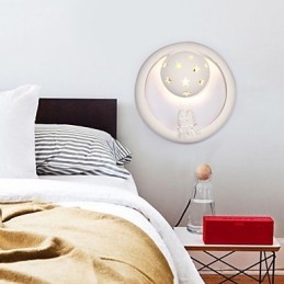 Sød Pastoral Gips Sjov Børneværelse Veranda Væglampe Lys