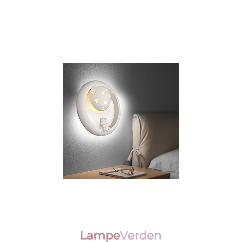 Sød Pastoral Gips Sjov Børneværelse Veranda Væglampe Lys