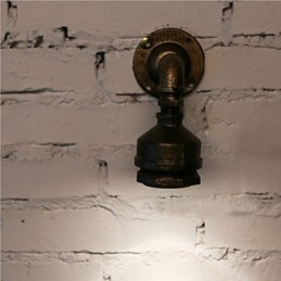 Loft Iron Vandrør Lampe Væglampe Industriel vintage væglampe til indendørs belysning i hjemmet