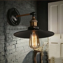 Creative Nordic Light Single Head Black Paraply Wall Lamp Restoring Ancient Ways Light
