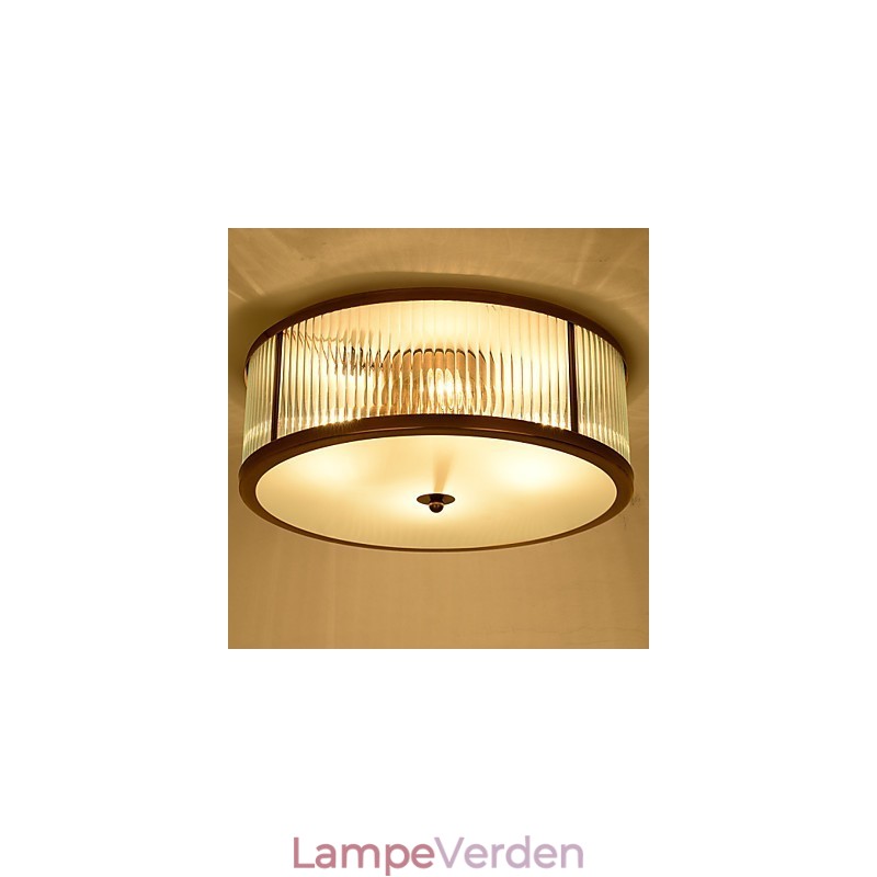 Traditionel Klassisk Rustik Lodge Messing Metal Flush Mount