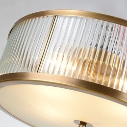 Traditionel Klassisk Rustik Lodge Messing Metal Flush Mount