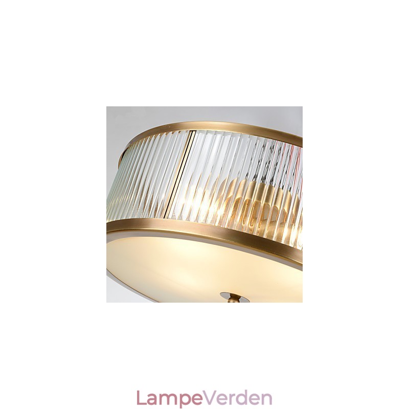 Traditionel Klassisk Rustik Lodge Messing Metal Flush Mount