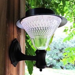 Udendørs Solenergi Hvid Villa Vægmontering Havegård Dørsti Lys Lampe