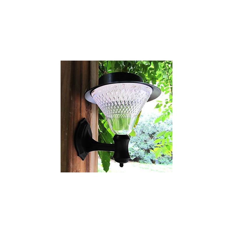 Udendørs Solenergi Hvid Villa Vægmontering Havegård Dørsti Lys Lampe