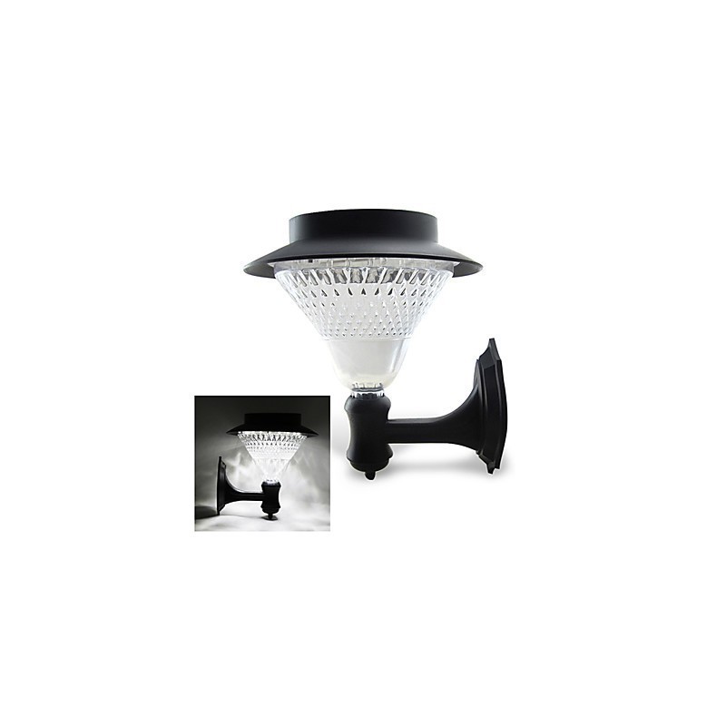 Udendørs Solenergi Hvid Villa Vægmontering Havegård Dørsti Lys Lampe