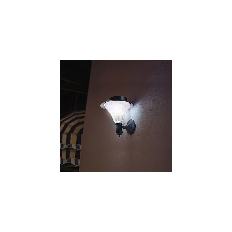 Udendørs Solenergi Hvid Villa Vægmontering Havegård Dørsti Lys Lampe