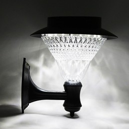 Udendørs Solenergi Hvid Villa Vægmontering Havegård Dørsti Lys Lampe