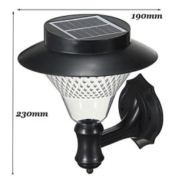 Udendørs Solenergi Hvid Villa Vægmontering Havegård Dørsti Lys Lampe