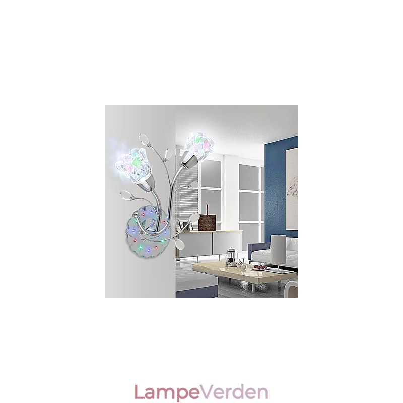 Kreative blomster Moderne og kontraheret kreative krystal væglampe lys