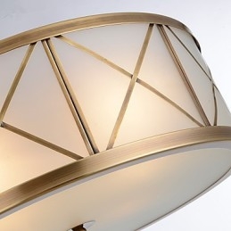 Traditionel Klassisk Rustik Lodge Messing Metal Flush Mount