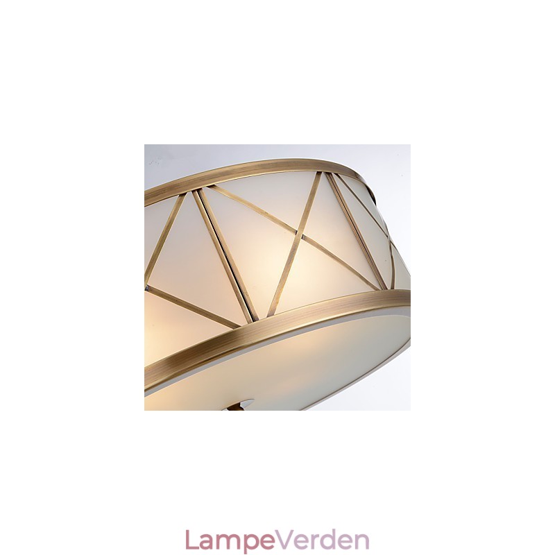 Traditionel Klassisk Rustik Lodge Messing Metal Flush Mount