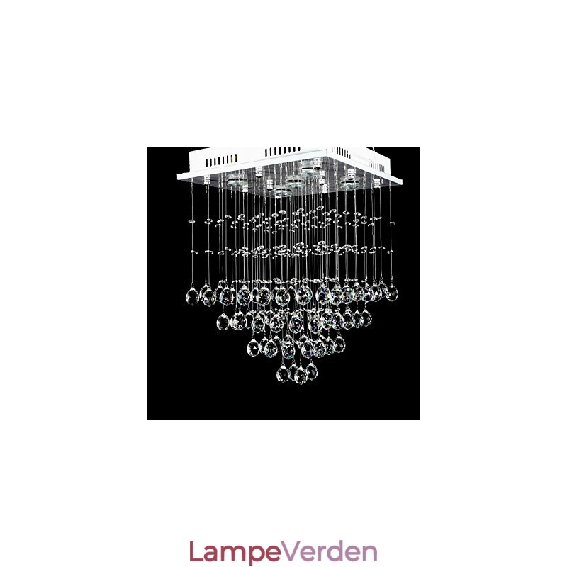 Moderne moderne krystal galvaniseret flush Mount