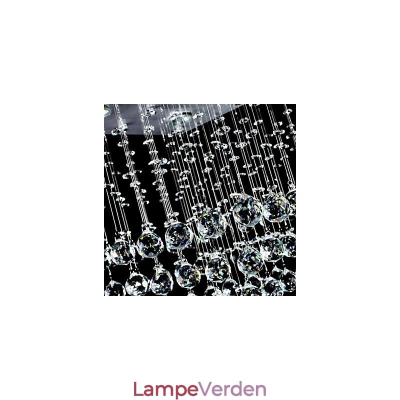 Moderne moderne krystal galvaniseret flush Mount