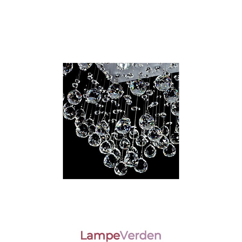 Moderne moderne krystal galvaniseret flush Mount