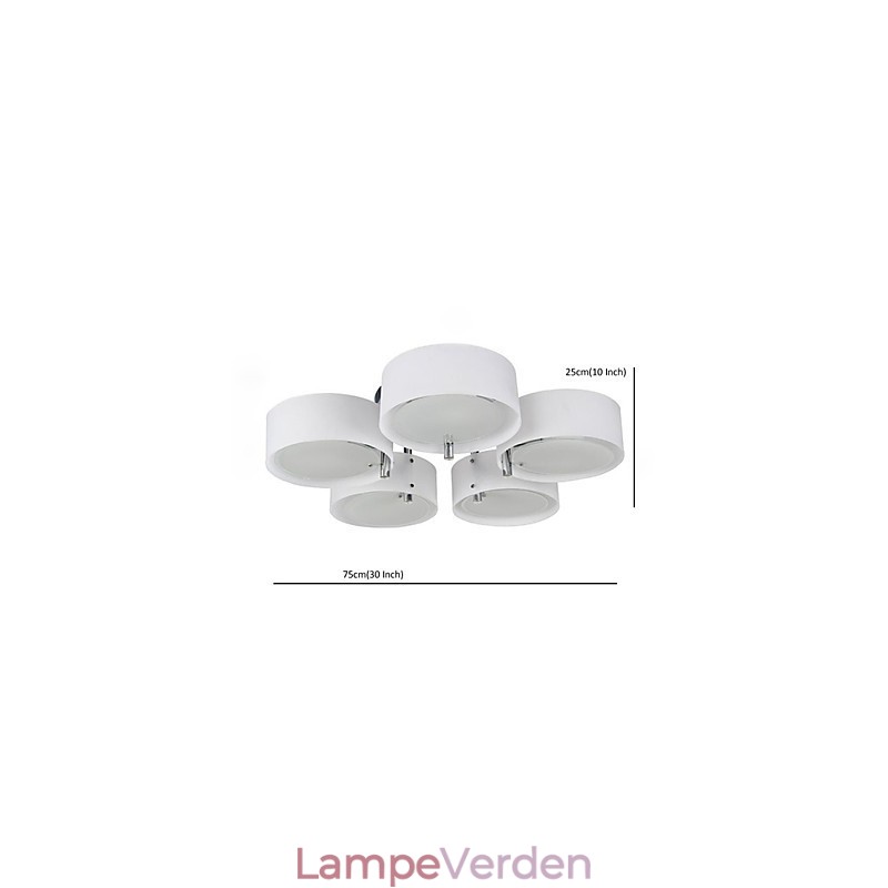 Flush Mount Modern Contemporary 5 Lights Ceiling Light Metal