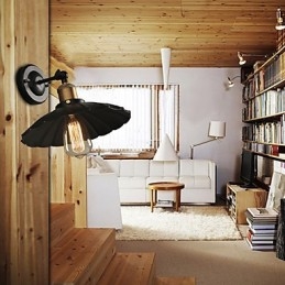 Ccreative Staircase Restoring Ancient Ways Single Head Black Dress Smedejernsvæglampe