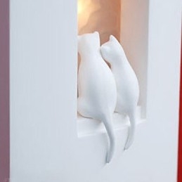 Mode Varmt Børneværelse Hængelys Creative Kitty Gips Væglampe Lys