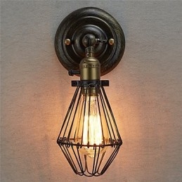 Vintage stil industriel åbning og lukning Light Wall Sconce Cage Lamp Loft Restoring Ancient Ways Væglampe