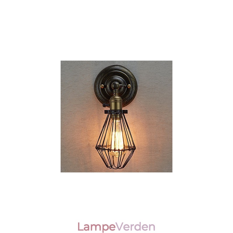 Vintage stil industriel åbning og lukning Light Wall Sconce Cage Lamp Loft Restoring Ancient Ways Væglampe