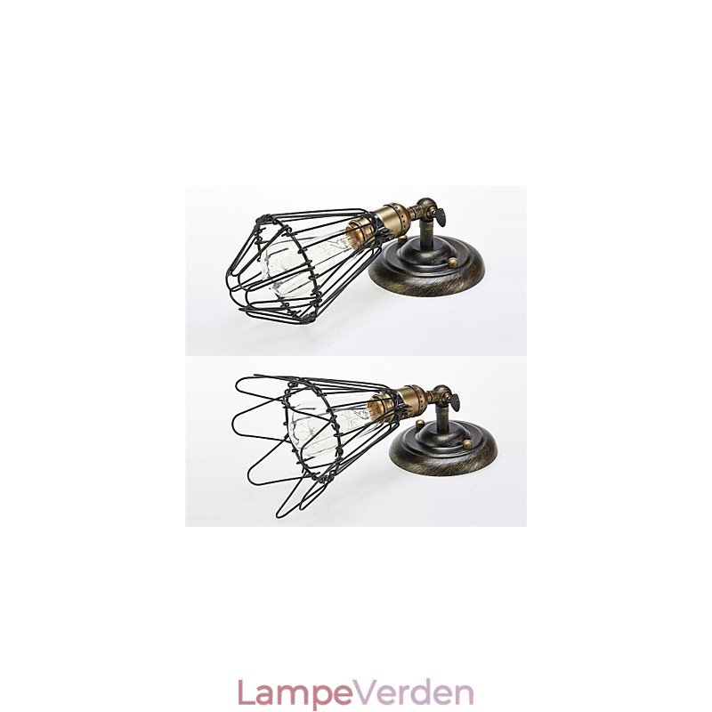 Vintage stil industriel åbning og lukning Light Wall Sconce Cage Lamp Loft Restoring Ancient Ways Væglampe