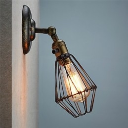 Vintage stil industriel åbning og lukning Light Wall Sconce Cage Lamp Loft Restoring Ancient Ways Væglampe