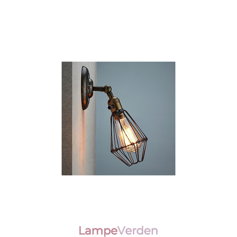 Vintage stil industriel åbning og lukning Light Wall Sconce Cage Lamp Loft Restoring Ancient Ways Væglampe