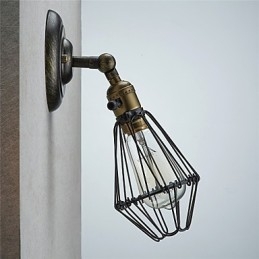 Vintage stil industriel åbning og lukning Light Wall Sconce Cage Lamp Loft Restoring Ancient Ways Væglampe