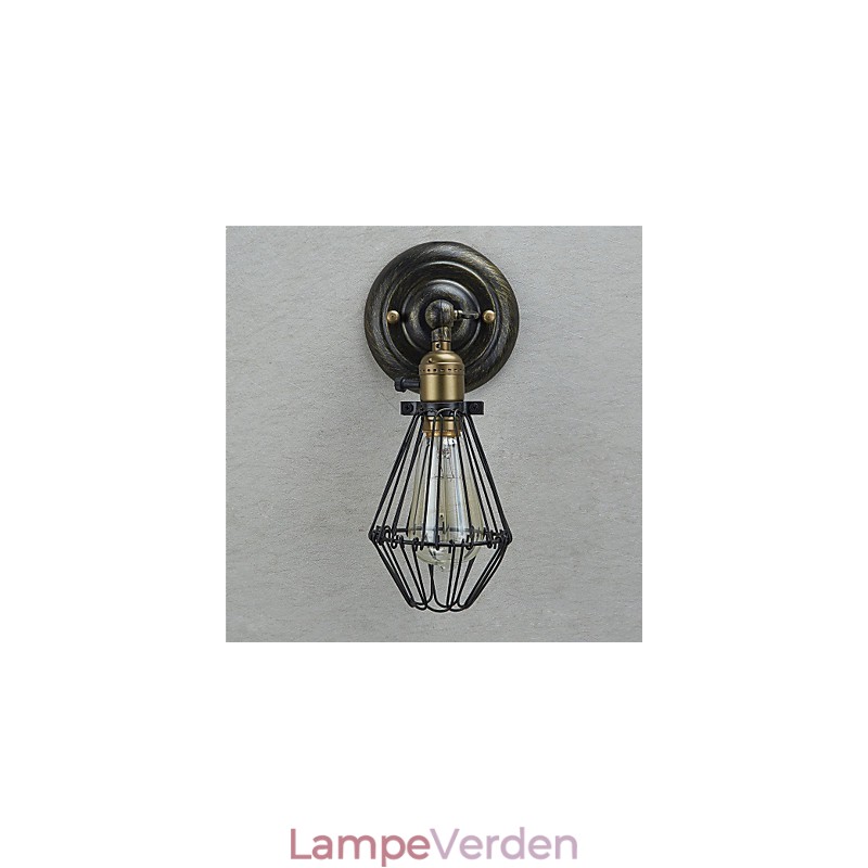 Vintage stil industriel åbning og lukning Light Wall Sconce Cage Lamp Loft Restoring Ancient Ways Væglampe