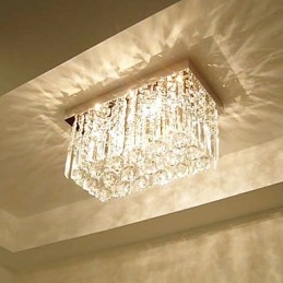 Moderne moderne Crystal Metal Flush Mount