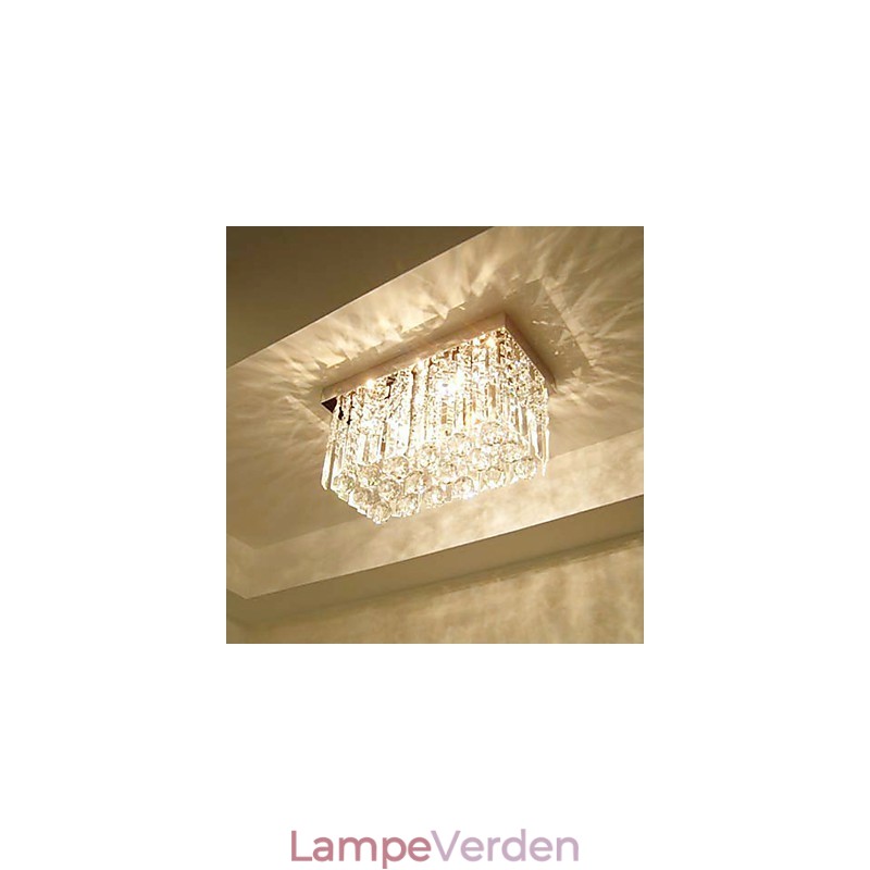 Moderne moderne Crystal Metal Flush Mount