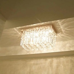 Moderne moderne Crystal Metal Flush Mount