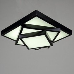 Square Flush Mount Modern Contemporary Ceiling Light Metal