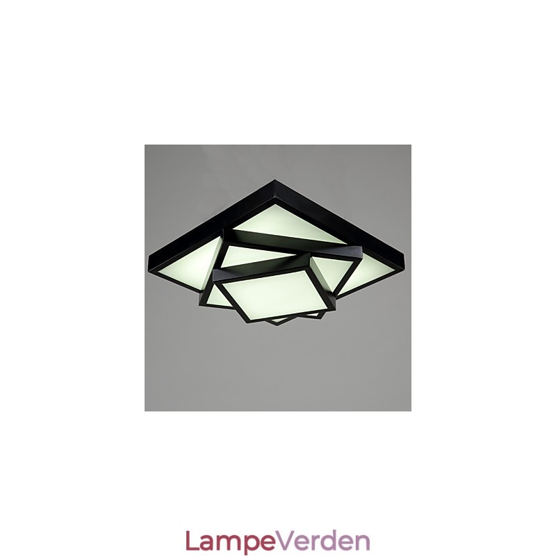 Square Flush Mount Modern Contemporary Ceiling Light Metal